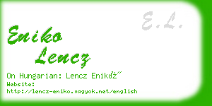 eniko lencz business card